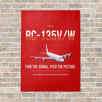 Thumbnail for RC-135V W Rivet Joint vertical canvas print - no frame - red background