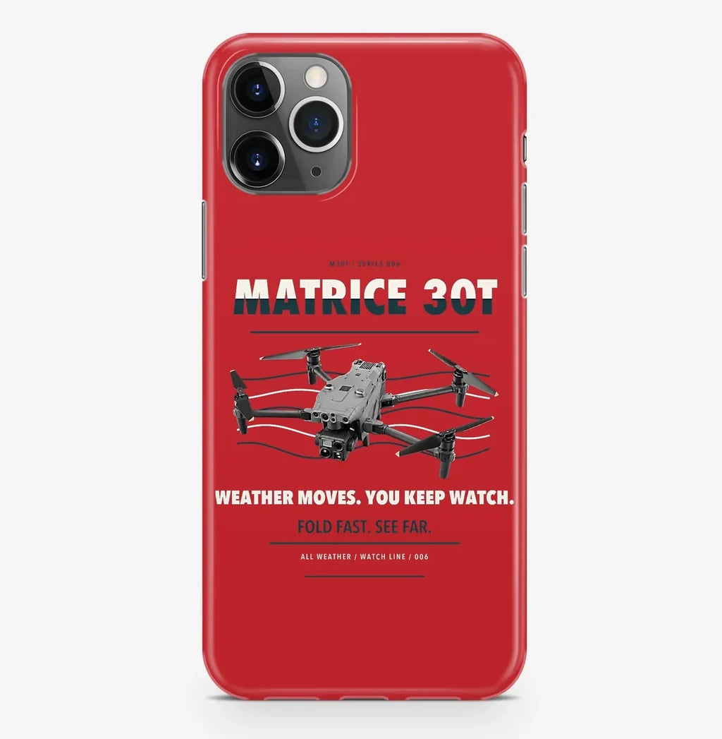 DJI Matrice 30T Case ProMax design on red iphone case promax