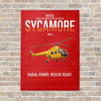 Thumbnail for Bristol Sycamore HR14 vertical canvas print - no frame - red background