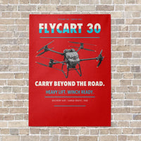 Thumbnail for DJI FlyCart 30 vertical canvas print - no frame - red background