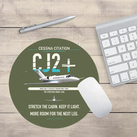 Thumbnail for Cessna Citation CJ2+ design on green army round mouse pad
