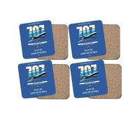 Thumbnail for Boeing 707-320C design on blue 4 pieces set coaster