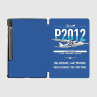 Thumbnail for Tecnam P2012 Traveller design on blue samsung tablet tablet case