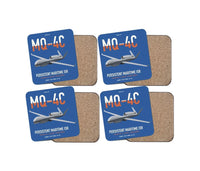 Thumbnail for MQ-4C Triton IFC-4 design on blue 4 pieces set coaster