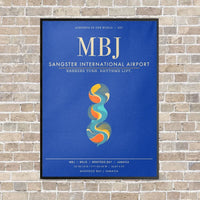 Thumbnail for Sangster International Airport MBJ - Canvas Framed - Blue
