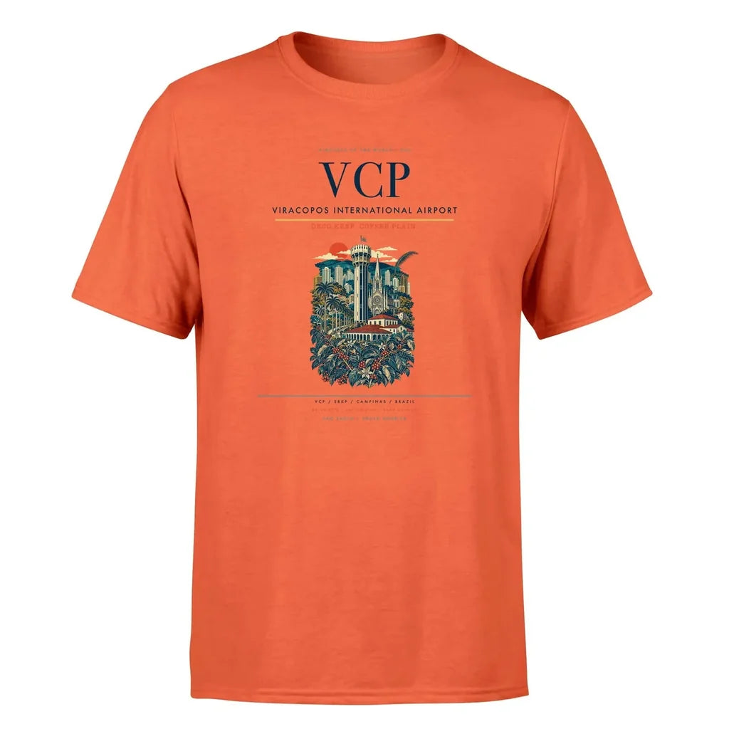 Campinas Airport (VCP) Premium T-Shirt Orange