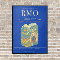 Thumbnail for Chisinau Eugen Doga International Airport RMO - Canvas Framed - Blue
