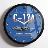 Thumbnail for C-17A Globemaster III design on blue framed wall clock