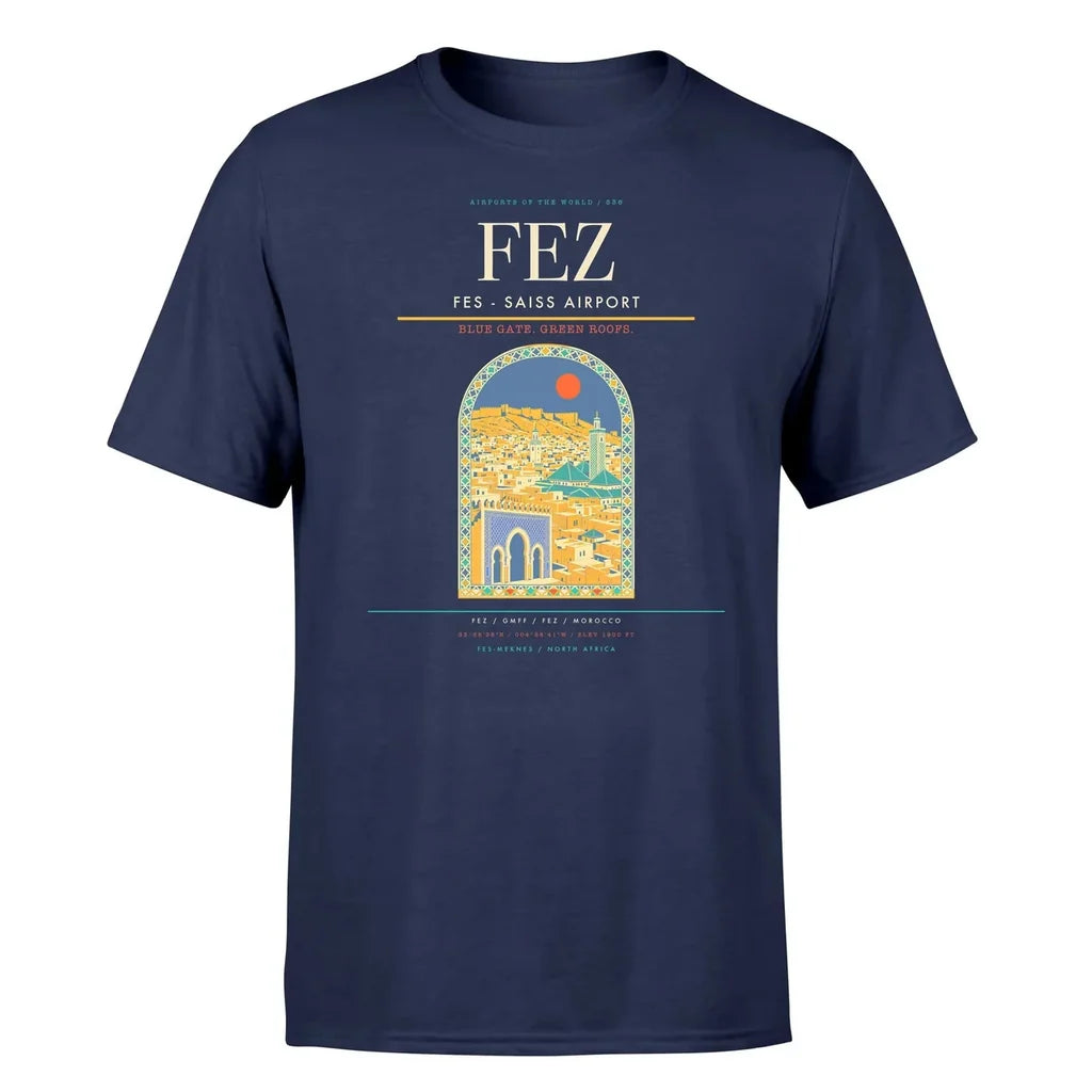 Fes (FEZ) T-Shirt single-side front print in Navy Blue | fes-fez-double-side-t-shirt
