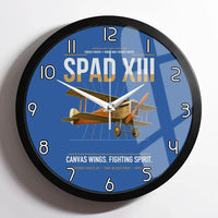 Thumbnail for SPAD XIII design on blue framed wall clock