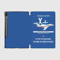 Thumbnail for Cessna Citation X+ design on blue samsung tablet tablet case