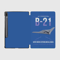 Thumbnail for B-21 Raider design on blue samsung tablet tablet case