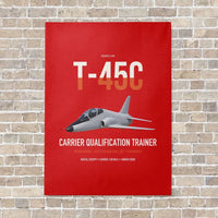 Thumbnail for T-45C Goshawk vertical canvas print - no frame - red background