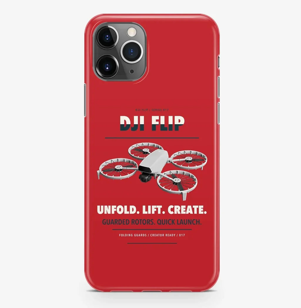 DJI Flip Case ProMax design on red iphone case promax
