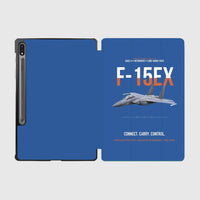 Thumbnail for F-15EX Eagle II Connect Carry Control design on blue samsung tablet tablet case