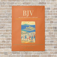 Thumbnail for Milas-Bodrum Airport BJV - Canvas No Frame - Orange