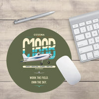 Thumbnail for Cessna A188B AgTruck design on green army round mouse pad