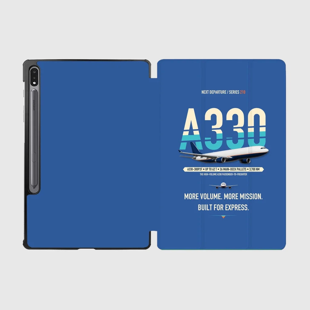 Airbus A330-300P2F design on blue samsung tablet tablet case