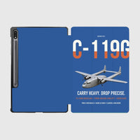 Thumbnail for C-119G Flying Boxcar design on blue samsung tablet tablet case