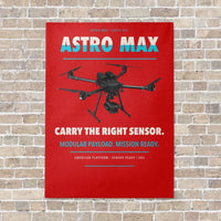 Thumbnail for Freefly Astro Max vertical canvas print - no frame - red background