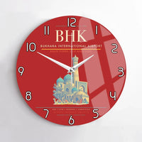Thumbnail for Bukhara International Airport BHK Wall-Clock No-Frame - Red