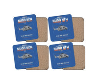Thumbnail for NHIndustries NH90 NFH Caïman design on blue 4 pieces set coaster