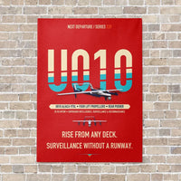 Thumbnail for Airbus U010 Aliaca VTOL vertical canvas print - no frame - red background