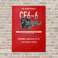 Thumbnail for CF6-6 vertical canvas print - no frame - red background