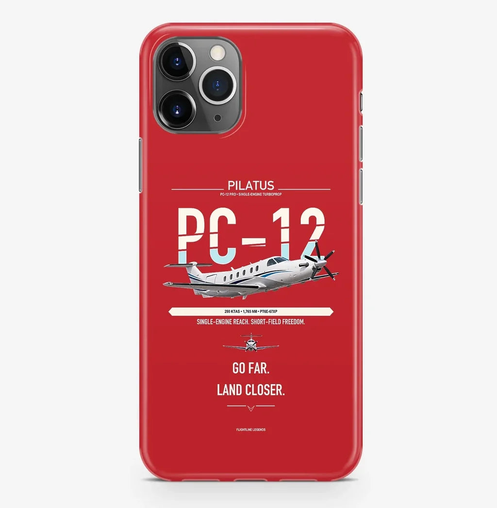 PC-12 PRO Case ProMax design on red iphone case promax