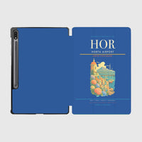 Thumbnail for Horta Airport (HOR) design on blue samsung tablet tablet case