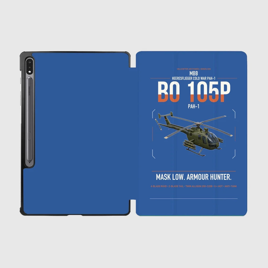 MBB BO 105P PAH-1 design on blue samsung tablet tablet case