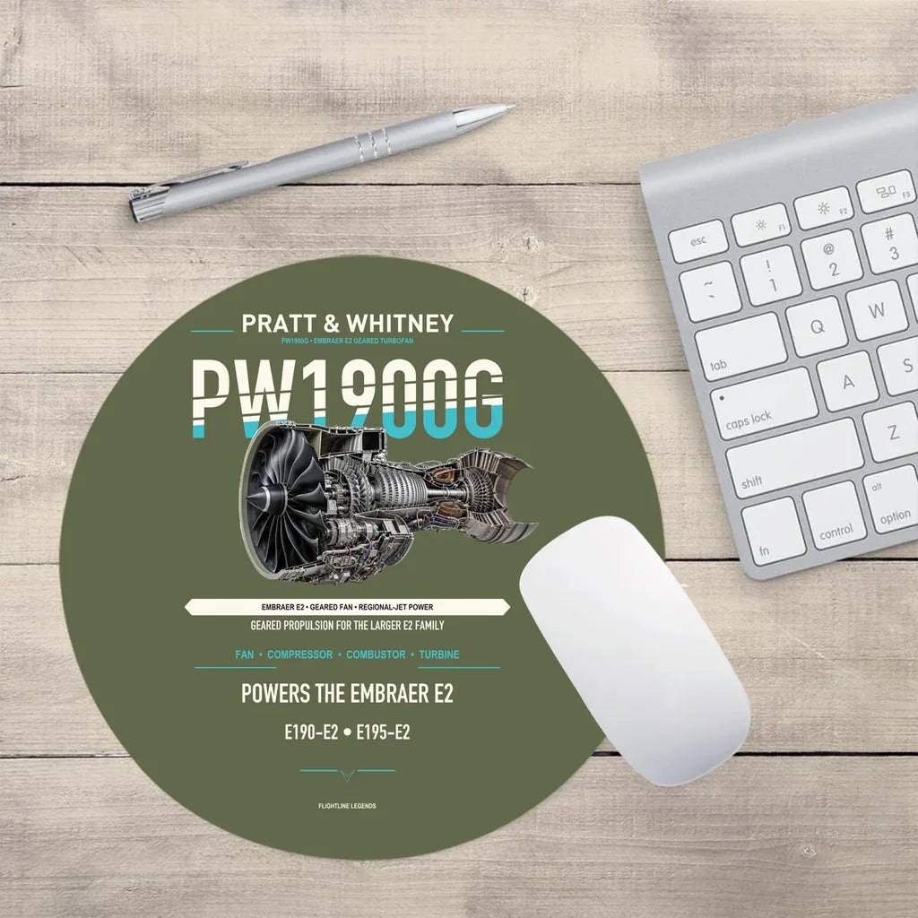 PW1900G design on green army round mouse pad