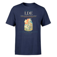 Thumbnail for Tarbes–Lourdes–Pyrénées Airport (LDE) T-Shirt single-side front print in Navy Blue | tarbeslourdespyrénées-airport-lde-double-side-t-shirt