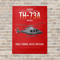 Thumbnail for Leonardo TH-73A Thrasher vertical canvas print - no frame - red background