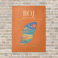Thumbnail for Burgas Airport BOJ - Canvas No Frame - Orange
