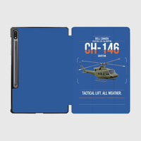 Thumbnail for Bell Canada CH-146 Griffon design on blue samsung tablet tablet case