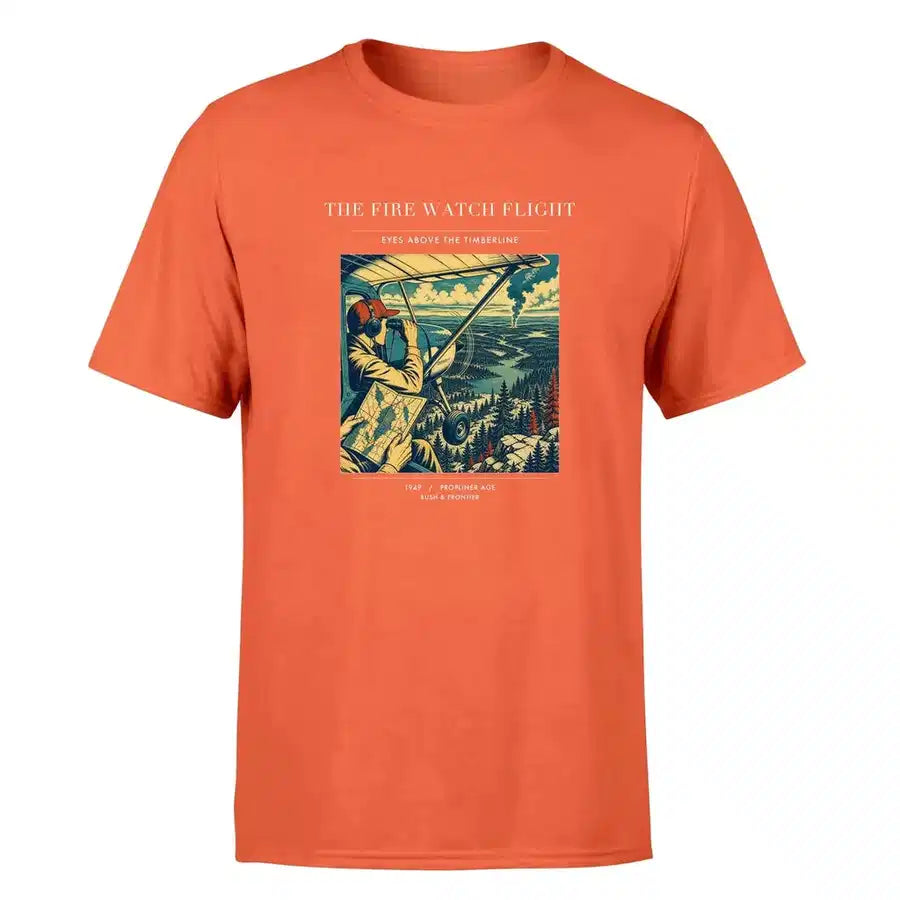 VINTAGE G4194 - The Fire Watch Flight - Premium T-Shirt design on orange premium t shirt