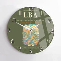 Thumbnail for Leeds Bradford Airport LBA Wall-Clock No-Frame - Green Army