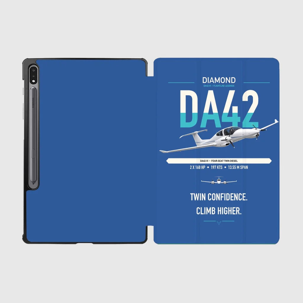Diamond DA42-VI design on blue samsung tablet tablet case