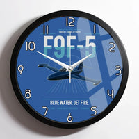 Thumbnail for F9F-5 Panther design on blue framed wall clock