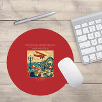 Thumbnail for VINTAGE G4476 - The Seawall Promenade Pass - Designed Mouse Pads design on red round