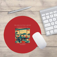 Thumbnail for VINTAGE G4247 - The Soda Fountain Airport - Designed Mouse Pads design on red round