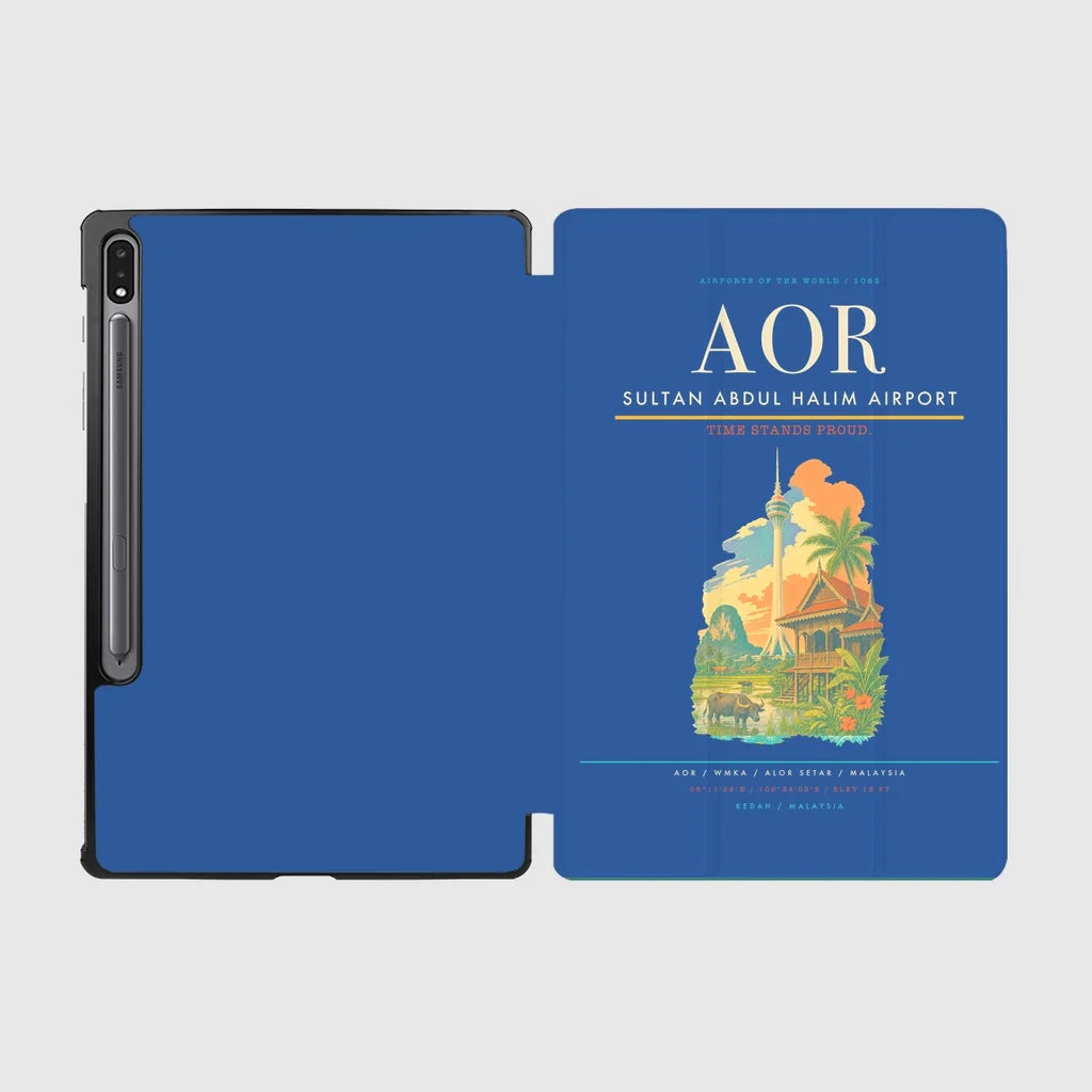 Sultan Abdul Halim Airport (AOR) design on blue samsung tablet tablet case