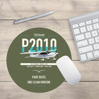 Thumbnail for Tecnam P2010 design on green army round mouse pad