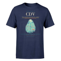 Thumbnail for Merle K. (Mudhole) Smith Airport (CDV) T-Shirt single-side front print in Navy Blue | merle-k-mudhole-smith-airport-cdv-double-side-t-shirt