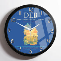 Thumbnail for Debrecen International Airport (DEB) design on blue framed wall clock