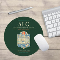Thumbnail for Houari Boumediene Airport ALG Mouse-Pad Round - Dark Green