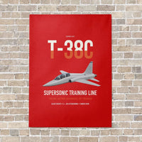 Thumbnail for T-38C Talon vertical canvas print - no frame - red background