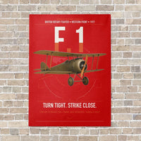 Thumbnail for Sopwith Camel F.1 vertical canvas print - no frame - red background