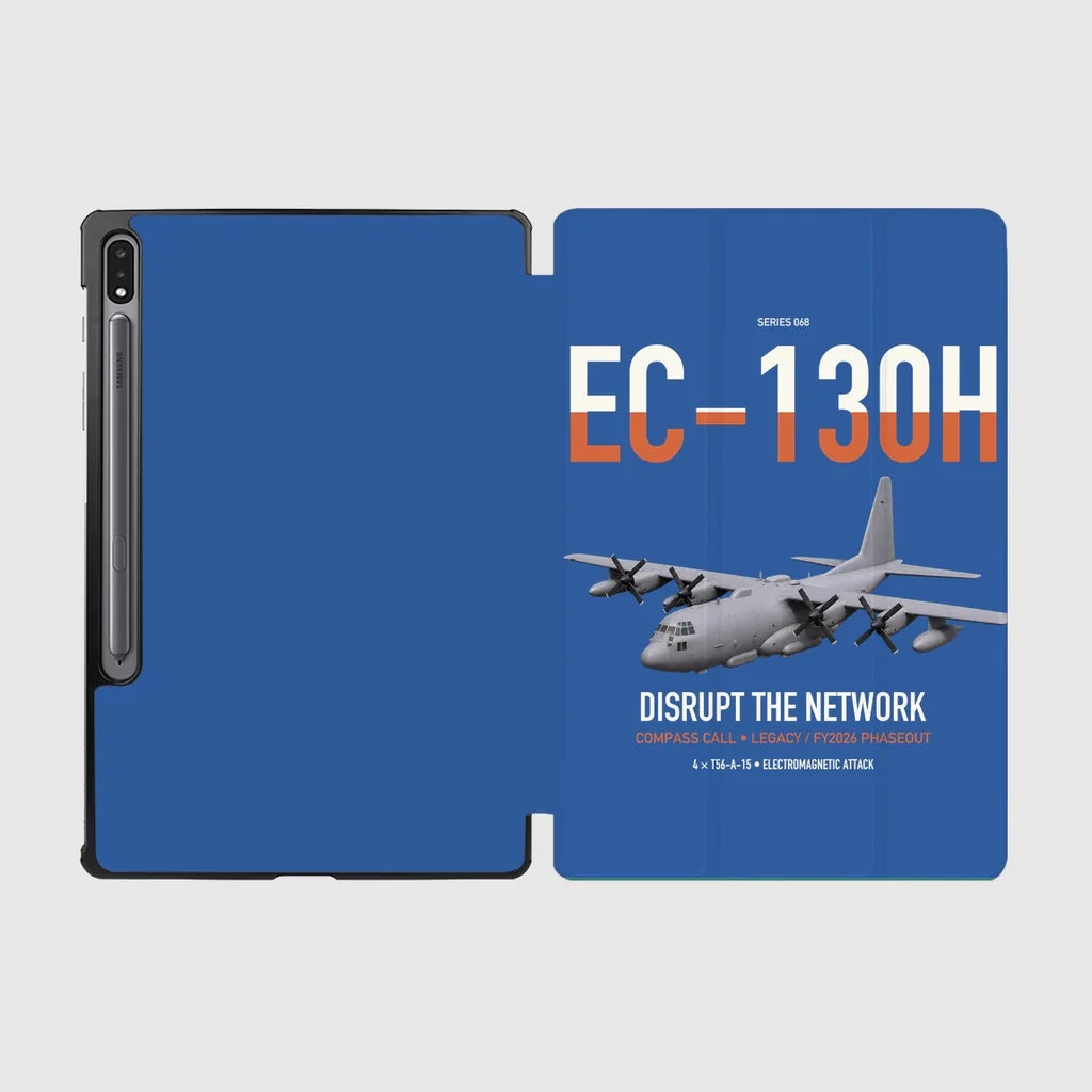 EC-130H Compass Call design on blue samsung tablet tablet case
